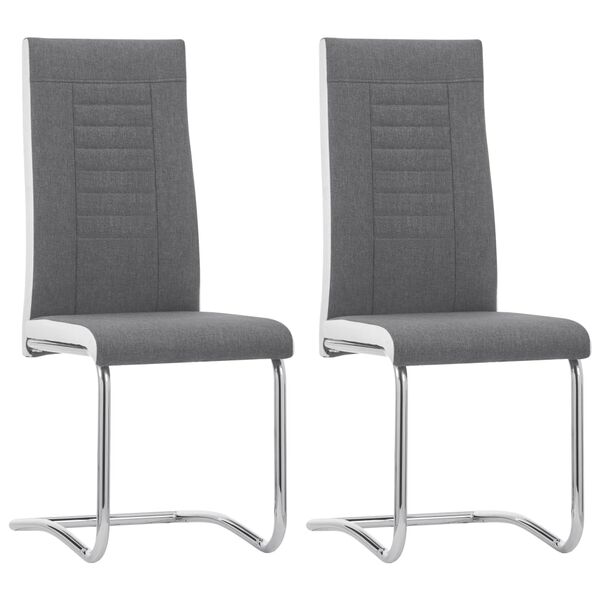 vidaXL Консольні обідні стільці 2 шт Темно-сірий Тканина