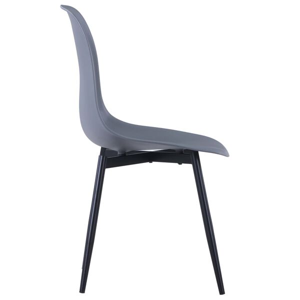 vidaXL Обідні стільці 2 шт Сірий Поліпропілен