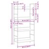 288222 vidaXL 4-Layer Book Shelf Black 60x27,6x124,5 cm Chipboard