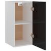 801250 vidaXL Hanging Cabinet High Gloss Black 29,5x31x60 cm Chipboard