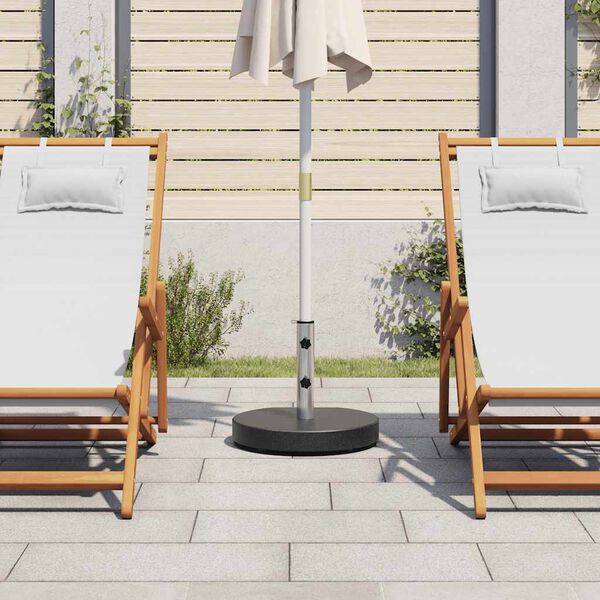 vidaXL Підставка для Парасолі Кругла Чорний 30 кг Граніт