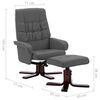 vidaXL Відкидне крісло з табуретом Сірий Штучна шкіра