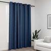 321179 vidaXL Linen-Look Blackout Curtain with Grommets Blue 290x245cm