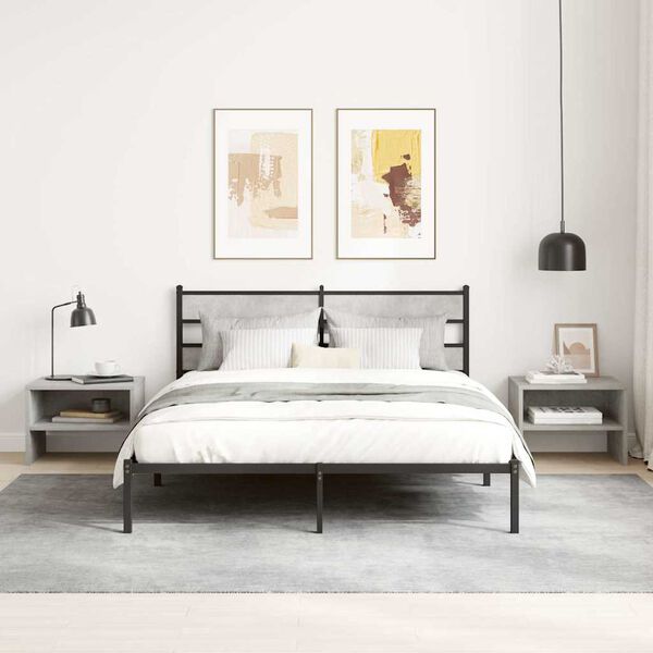 vidaXL Приліжкова Тумба Сірий Бетон 40x30x30 см ДСП