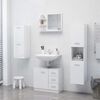 805012 vidaXL Bathroom Mirror High Gloss White 60x10,5x45 cm Chipboard