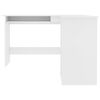 800747 vidaXL L-Shaped Corner Desk White 120x140x75 cm Chipboard