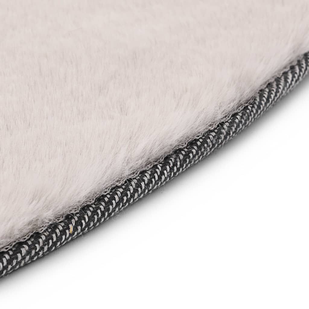 vidaXL Килимок Сірий 160 см Штучне Кроляче Хутро