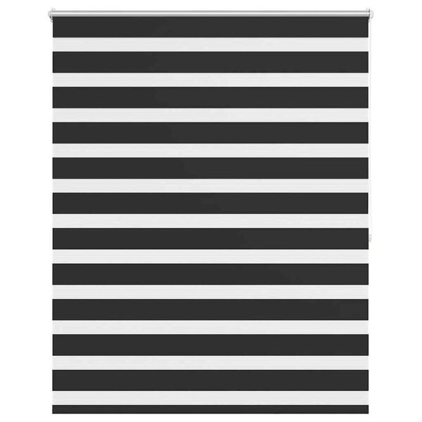 vidaXL Смугаста Рулонна Штора Чорний 120х175 см