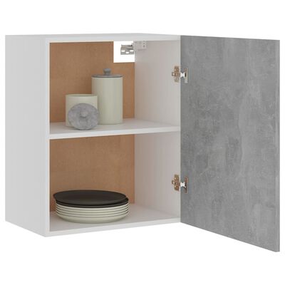 801264 vidaXL Hanging Cabinet Concrete Grey 50x31x60 cm Chipboard