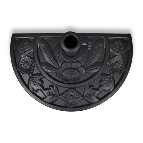 vidaXL Напівкругла Підставка для Парасолі Каучук