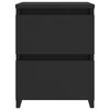 800516 vidaXL Bedside Cabinets 2 pcs Black 30x30x40 cm Chipboard
