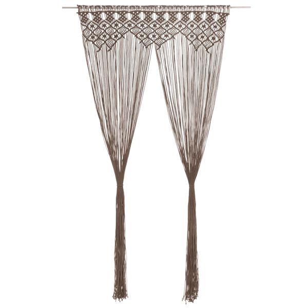 vidaXL Штора Макраме Сіро-Коричневий 140х240 см Бавовна