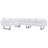 vidaXL Кутовий диван Білий Штучна шкіра