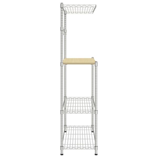 vidaXL 4-рівнева етажерка для мікрохвильової печі 90x35x150 см