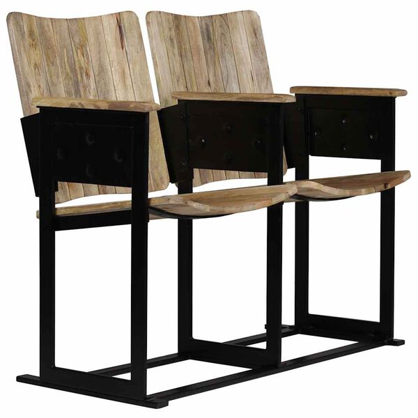 vidaXL Двомісна лавка Масив дерева манго і сталь