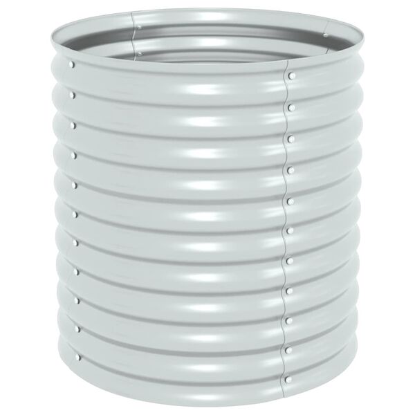 vidaXL Піднесена Клумба Сріблястий 80x80x81 см Оцинкована Сталь