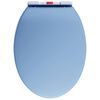 145823 vidaXL Soft-Close Toilet Seat Quick Release Blue Oval