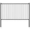 145210 vidaXL Fence Panel with Posts Powder-coated Steel 1,7x1 m Black