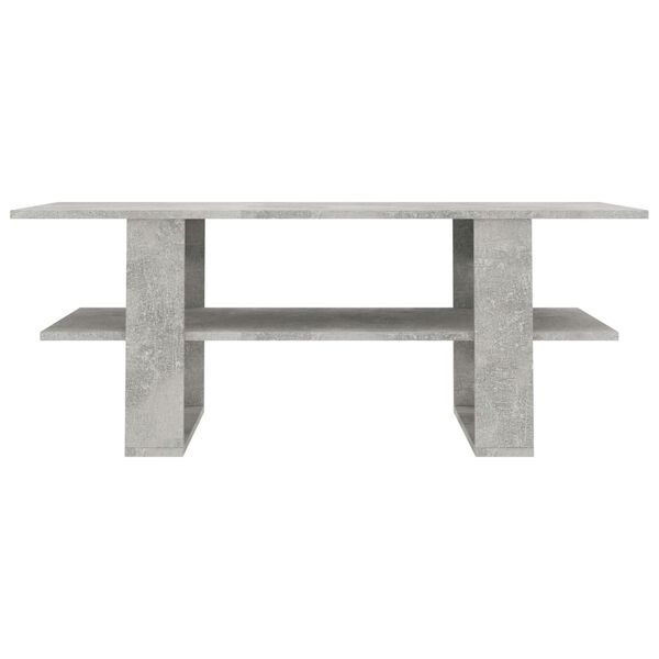 800544 vidaXL Coffee Table Concrete Grey 110x55x42 cm Chipboard