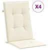 vidaXL Подушки для садових стільців 4 шт Кремовий 120x50x3 см