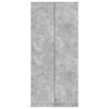 800634 vidaXL Wardrobe Concrete Grey 90x52x200 cm Chipboard