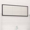 804629 vidaXL Bathroom Mirror High Gloss Grey 90x1,5x37 cm Chipboard
