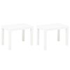 vidaXL Садові лавки 2 шт Білий Пластик