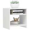 800021 vidaXL Bedside Cabinet High Gloss White 40x30x40 cm Chipboard