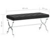 vidaXL Лавка Чорний 99 см Оксамитова Тканина і Нержавіюча Сталь