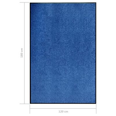 vidaXL Дверний Килимок Придатний для Прання Синій 120x180 см