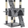 vidaXL Дерево для Котів з Сизальними Дряпками Сірий Відбитки Лап 170 см