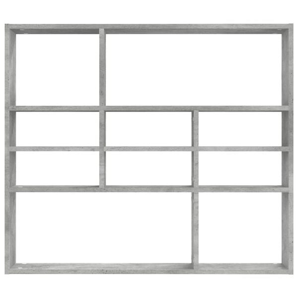 802943 vidaXL Wall Shelf Concrete Grey 90x16x78 cm Chipboard