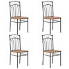 281398 vidaXL Dining Chairs 4 pcs Brown MDF