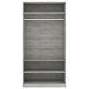 800229 vidaXL Wardrobe Concrete Grey 100x50x200 cm Chipboard