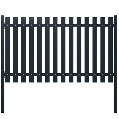 146470 vidaXL Fence Panel Anthracite 174,5x75 cm Powder-coated Steel