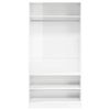 800231 vidaXL Wardrobe High Gloss White 100x50x200 cm Chipboard