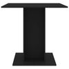 800253 vidaXL Dining Table Black 80x80x75 cm Chipboard