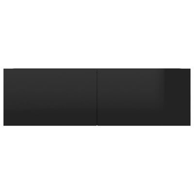 801488 vidaXL TV Cabinet High Gloss Black 100x30x30 cm Chipboard