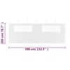 vidaXL Боковини для Альтанки з Вікнами 2 шт Білий 3x2,1 м 70 г/м&sup2;