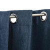 321179 vidaXL Linen-Look Blackout Curtain with Grommets Blue 290x245cm