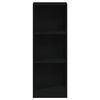 800829 vidaXL 3-Tier Book Cabinet Black 40x24x108 cm Chipboard