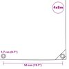 vidaXL Tarpaulin Брезент Білий 650 г/м&sup2; 4х8 м