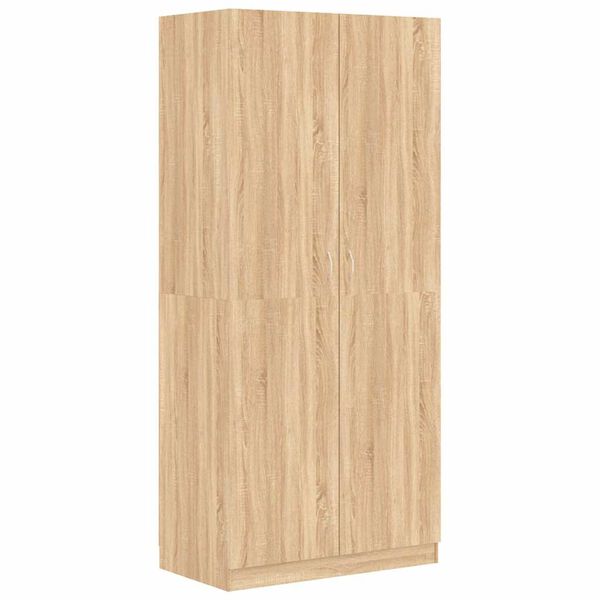 800633 vidaXL Wardrobe Sonoma Oak 90x52x200 cm Chipboard