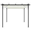 vidaXL Пергола з Висувним Дахом Кремово-Білий 3x3 м Сталь