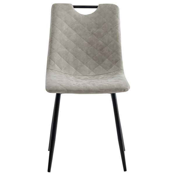 vidaXL Обідні стільці 4 шт Світло-сірий Штучна шкіра