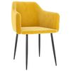 vidaXL Обідні стільці 2 шт Гірчично-жовтий Оксамит