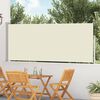 vidaXL Бічний Висувний Тент для Дворика Кремовий 120x500 см