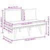 vidaXL Садова Лавка з Подушками 115 см Масив Акації