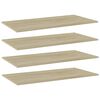 vidaXL Книжкові Полиці 4 шт Дуб Сонома 100x50x1,5 см ДСП