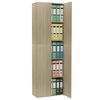 800300 vidaXL Office Cabinet Sonoma Oak 60x32x190 cm Chipboard